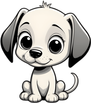 Playful Puppy Cartoon Character Design. . png