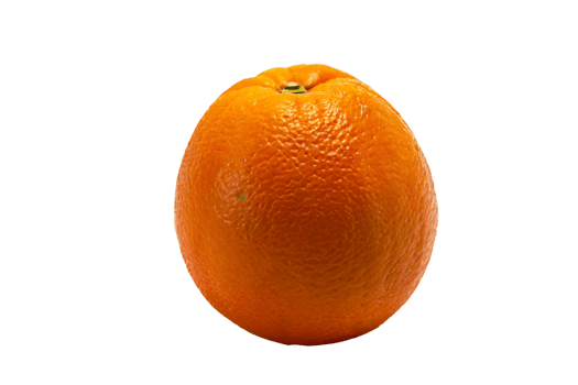 An Orange is isolated on a transparent background. png