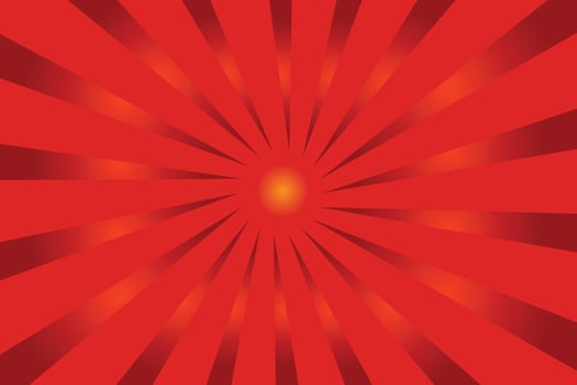 Radial red speed lines for comic books. Explosion background. vector