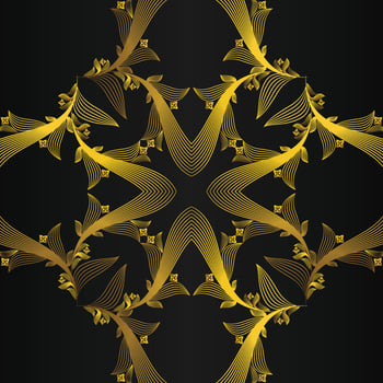 Golden Blossom Border pattern vector