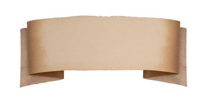 High-Quality Vintage paper title banner on a transparent background. png