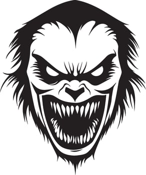 Scary Halloween Ghoul clean simple black vector