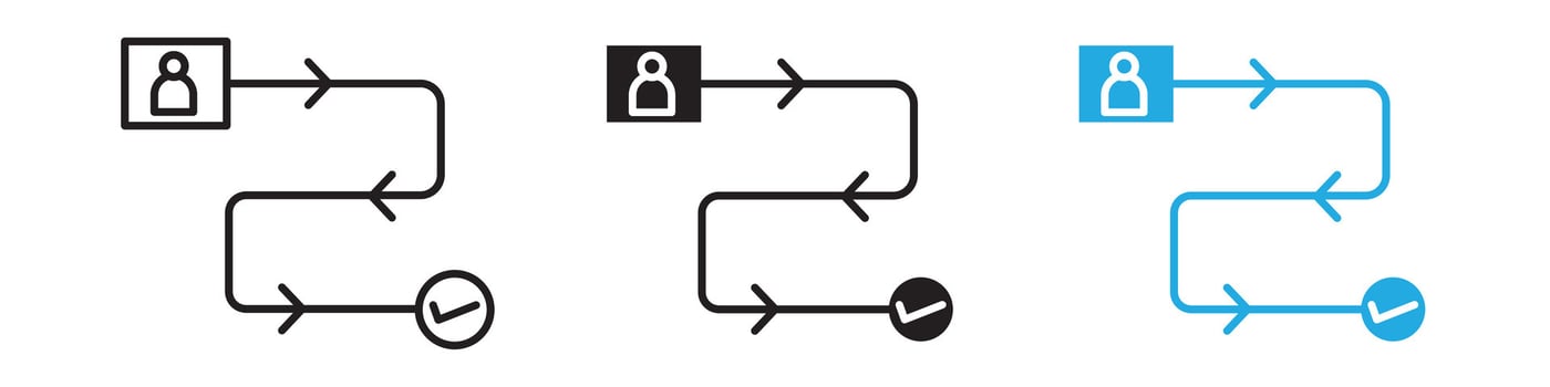 Customer journey icon illustration vector