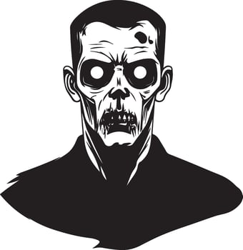 zombie clean simple black vector