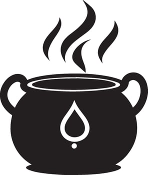 cauldron clean simple black vector