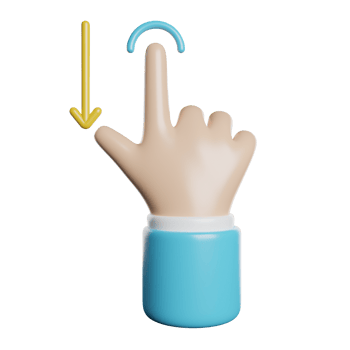 Drag Down Gesture png