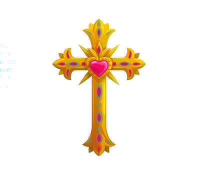 Mexican day of the dead dia de los muertos cross vector