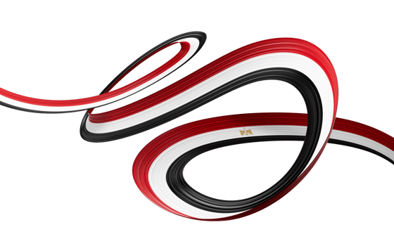 3d Flag Of Egypt 3d Wavy Shiny Egypt Ribbon 3d Illustration png