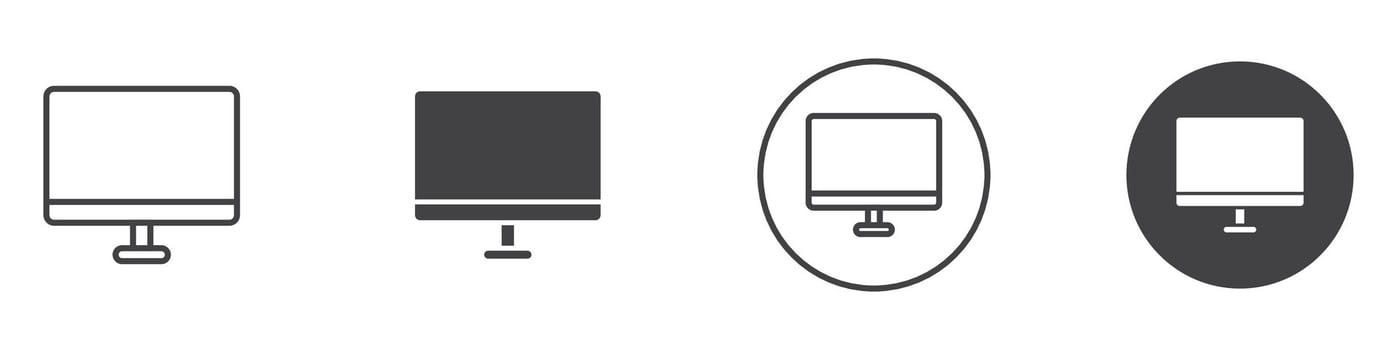 Monitor icon thin line illustration vector