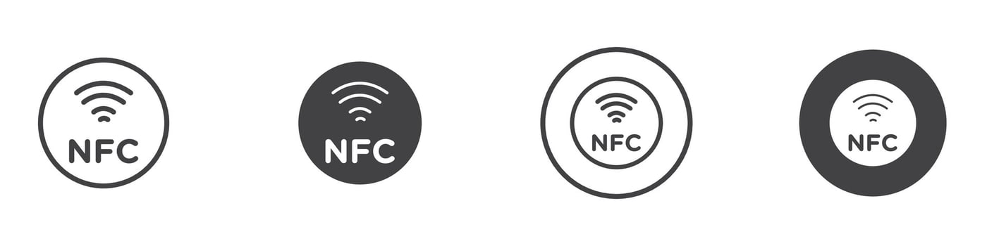 NFC icon thin line illustration vector