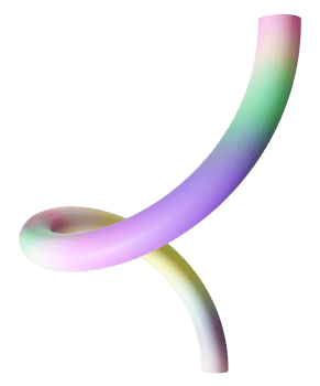 Colorful twist, spiral on transparent background. Color gradient, y2k party element. Cartoon style. Celebration, festive theme. 3D render. png