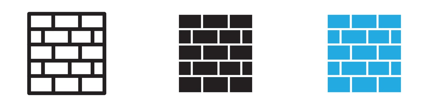 Wall icon thin line illustration vector