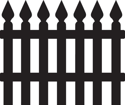 fence silhouette black vector
