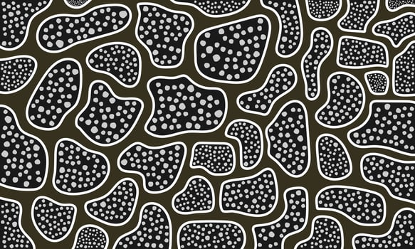 Abstract Hand Drawing Geometric Shapes Dots Pattern Isolated Background vector