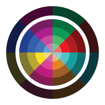 Color circle swatch preview vector