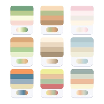 Gradient color swatch with preview vector