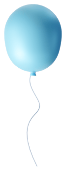 Cute blue 3D balloon on transparent background. Its a Boy themed element. Perfect for baby showers, birthday designs and celebratory themes. 3D render. png