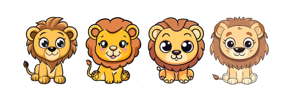 Lion clipart illustration vector
