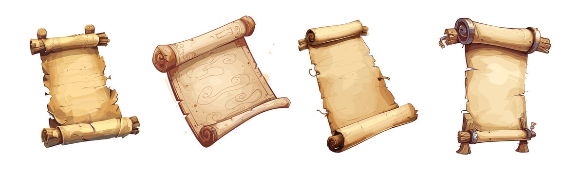 ancient scroll with blank space vector