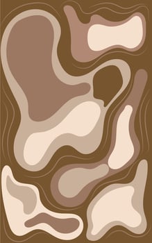 A brown and white abstract pattern with various shapes vector