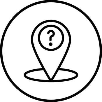 Location Question Icon Design Illustration vector
