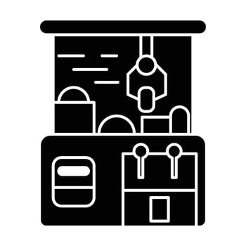 Claw machine icon on white background vector