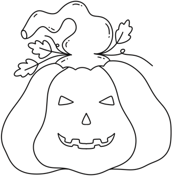 Halloween pumpkin spooky face doodle hand drawn png