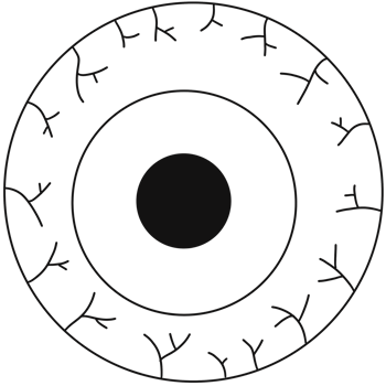 Halloween spooky eye doodle hand drawn png