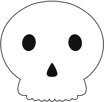 Halloween skull doodle hand drawn png
