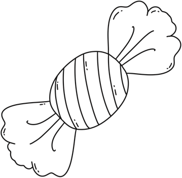Halloween candy doodle hand drawn png