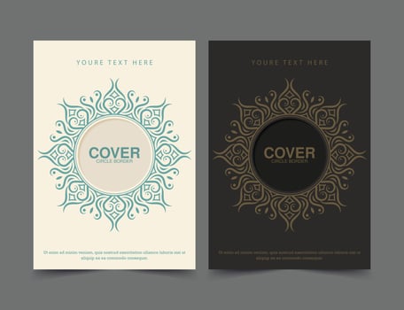 Vintage Cover Border Circle Pattern vector