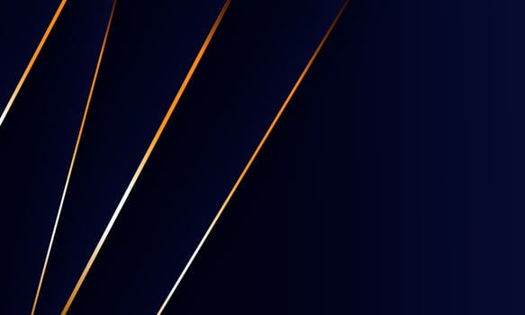 luxury blue background banner with gold strip art line diagonal with copy space. vector