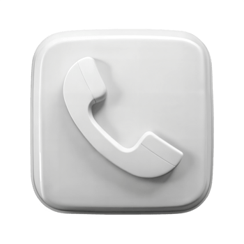 White phone icon on a square background, symbolizing communication and digital technology. png