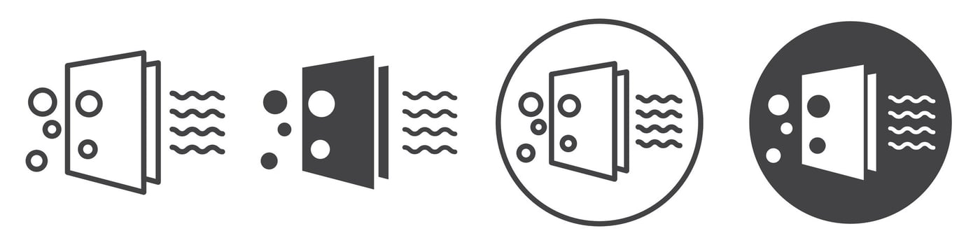 Air purification icon thin line illustration vector
