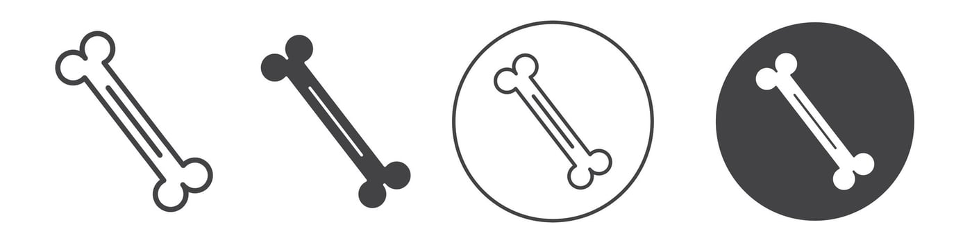 Bones icon thin line illustration vector