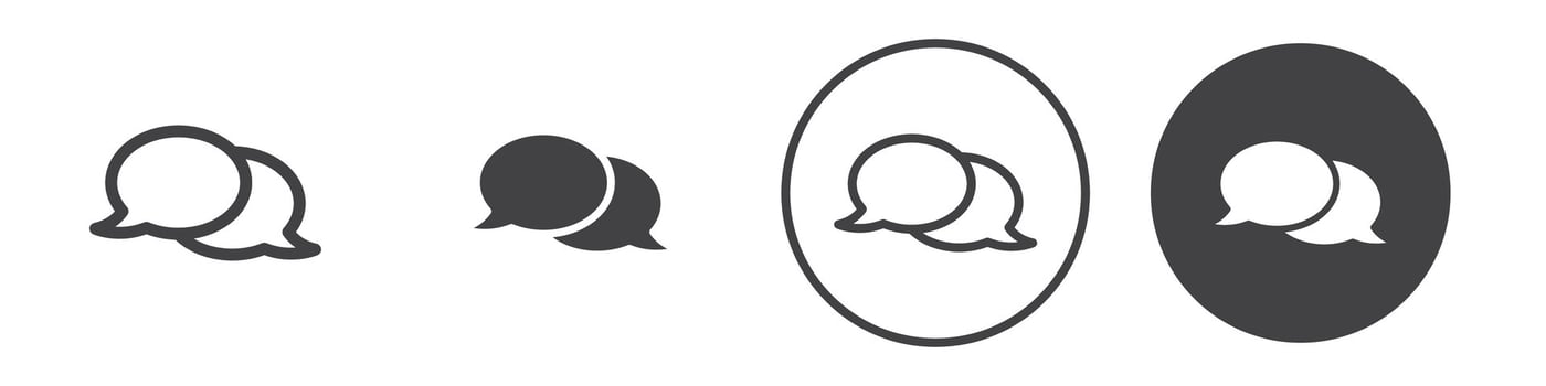 Chat Icon thin line illustration vector