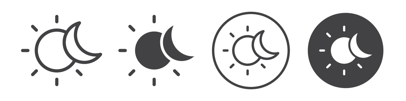 Eclipse icon thin line illustration vector