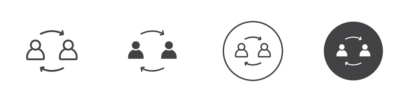 Interaction icon thin line illustration vector