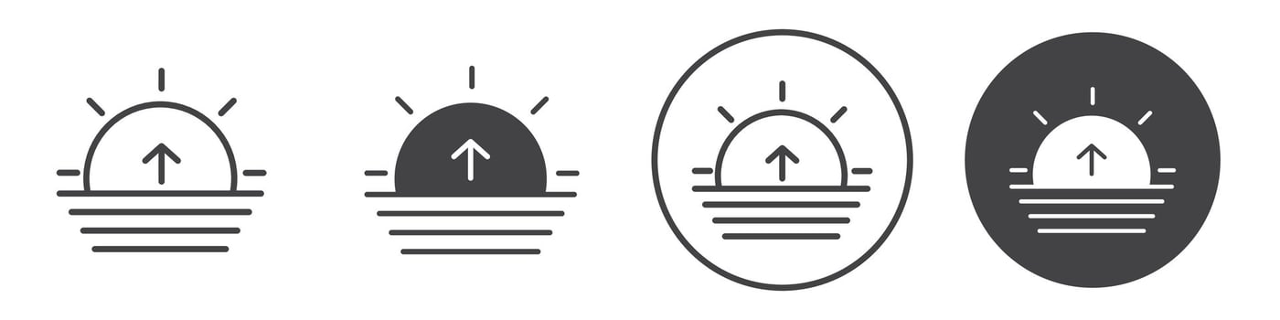 Sunrise icon thin line illustration vector