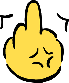middle finger emoji icon sticker png