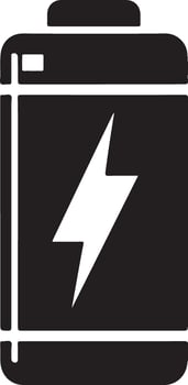 Charging the battery silhouette Image vector