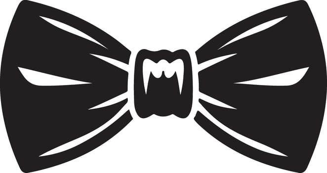 bow tie silhouette on white background isolated vector