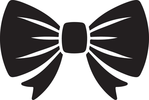 Bow tie silhouette illustration vector