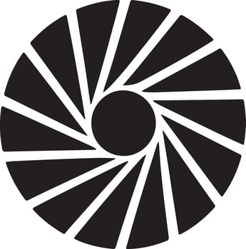 Shutter silhouette icon camera design vector