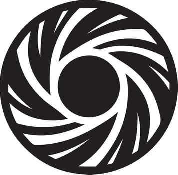 camera shutter icons Black silhouette vector