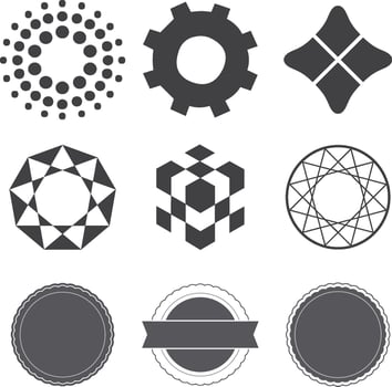 a collection of different designs including a diamond and diamond design. abstract set collection vector