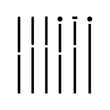 needles acupuncture glyph icon illustration vector