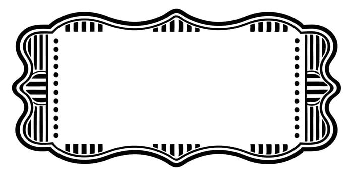 a black and white frame with a border vector