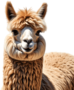 Alpaca Fashionista Runway Model Stylish Outfit. . png