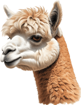 Friendly Alpaca Waving Hello Illustration. . png
